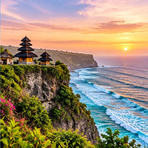 Indonesia landmark illustration