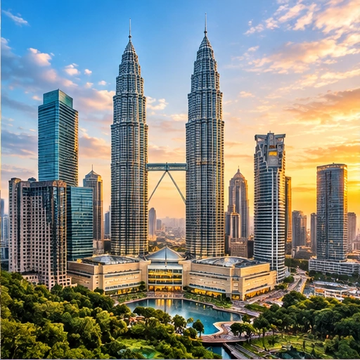Malaysia landmark illustration