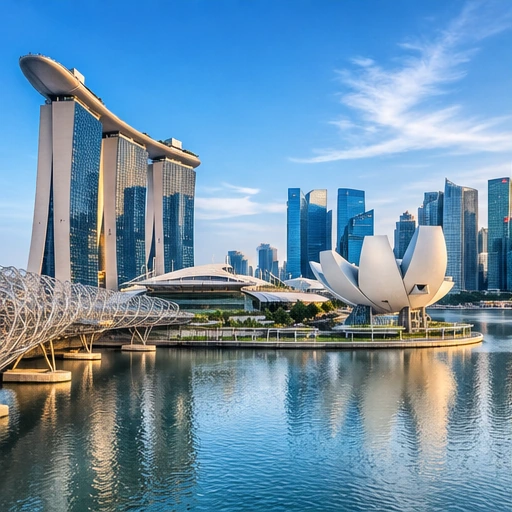 Singapore landmark illustration