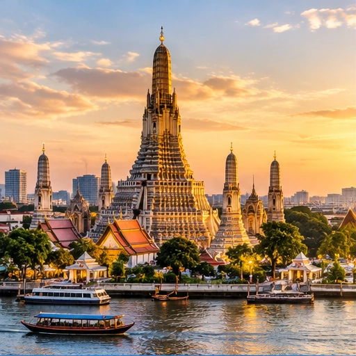 Thailand landmark illustration